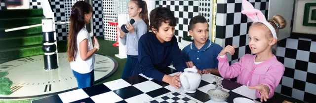 Children solving a puzzle together